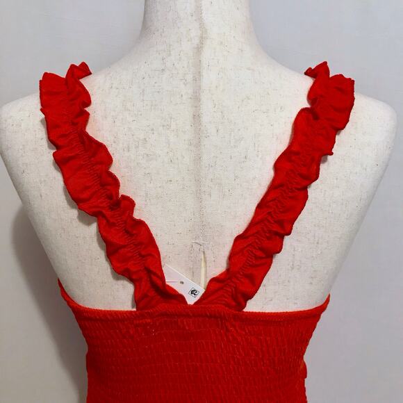 Crave Fame NWT Red Smocked Sleeveless Top Juniors S - Picture 7 of 11